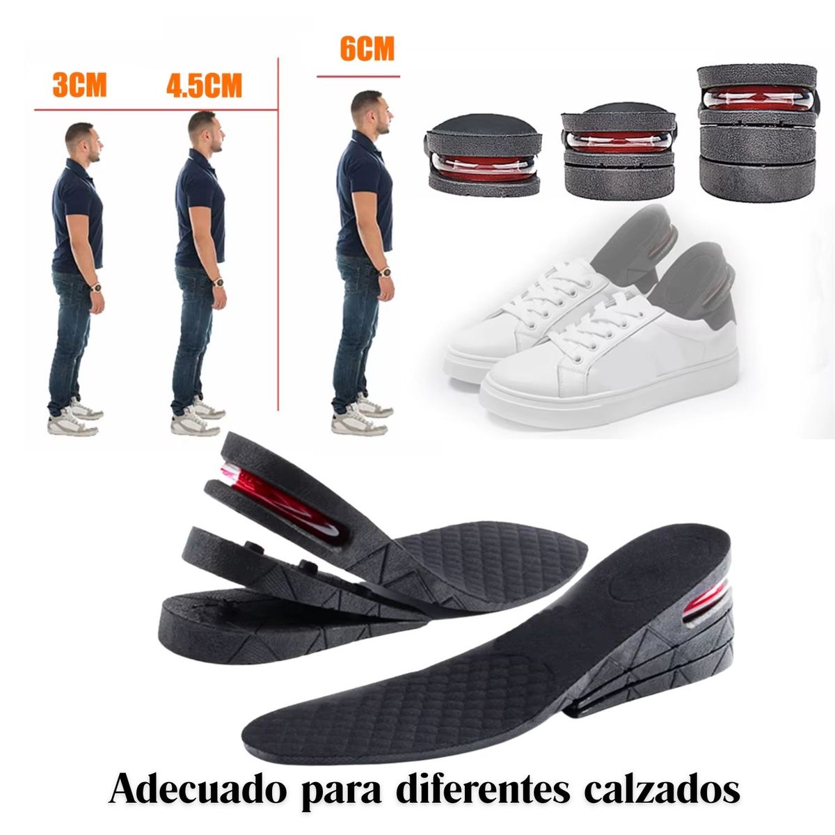 OEM - Plantilla Elevadora Variable Unisex  Comodidad y Estilo
