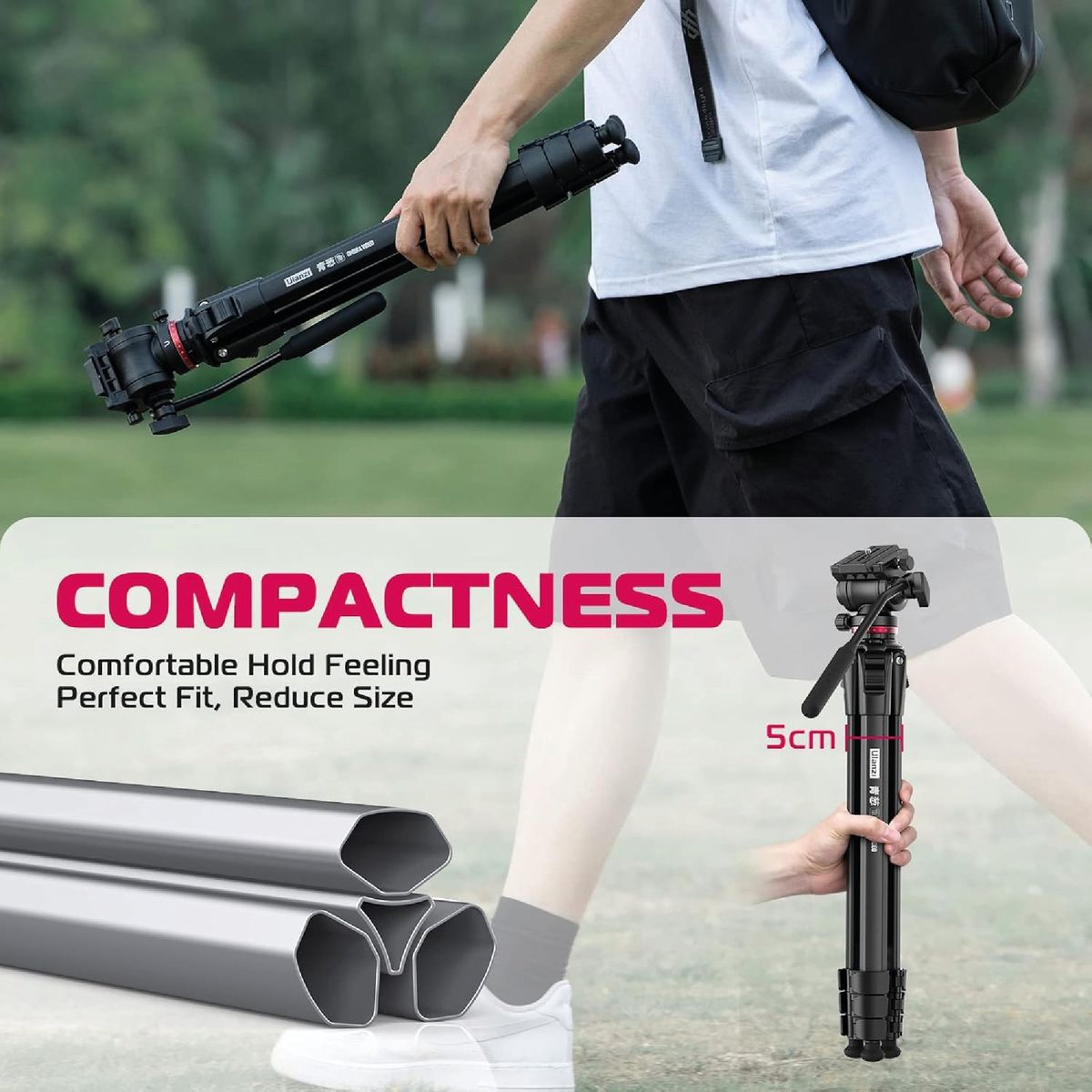 ULANZI - Trípode Profesional Ulanzi MT-56 de Aluminio 160cm