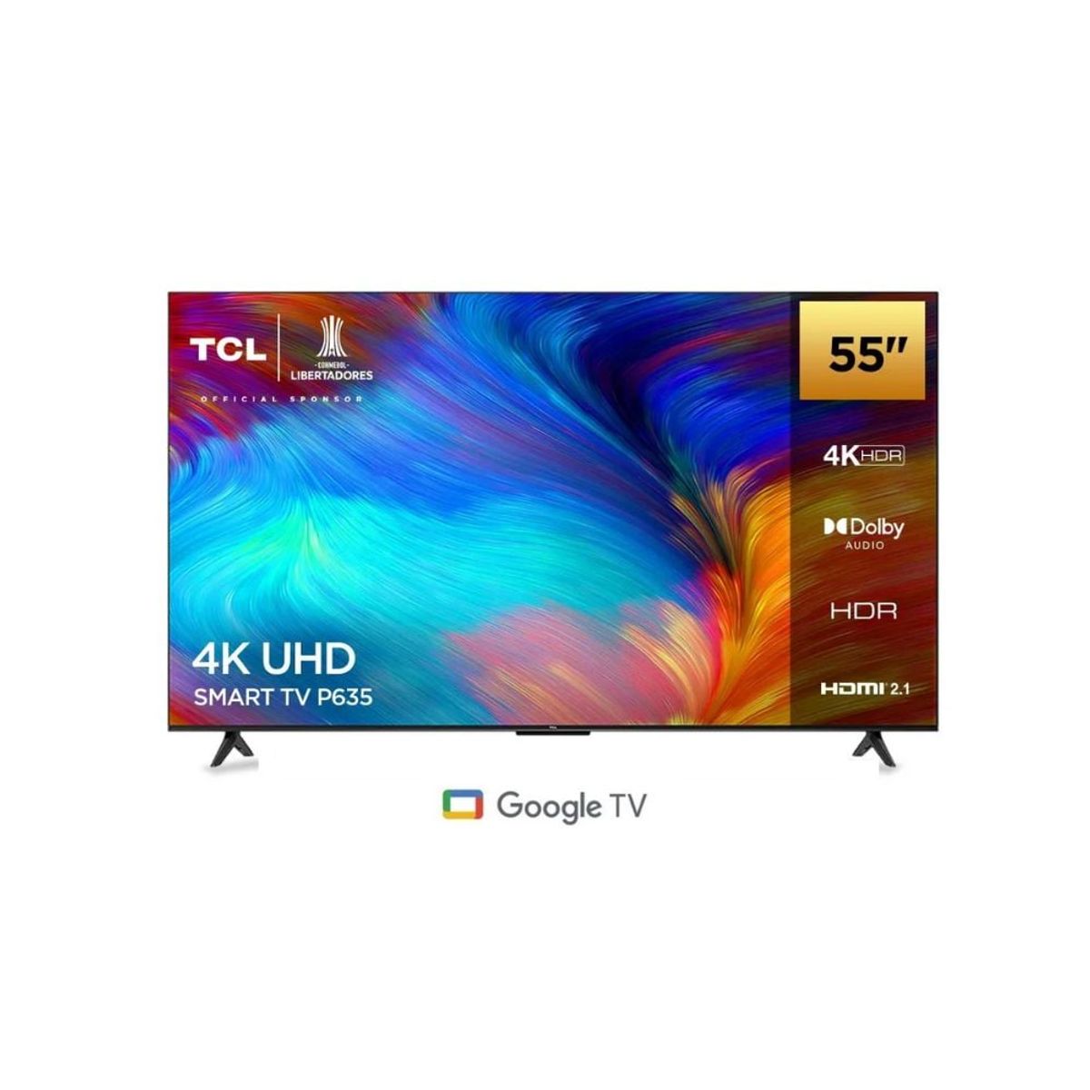 TCL - Televisor TCL 55"  Smart TV Ultra HD 4K Google TV 55P635