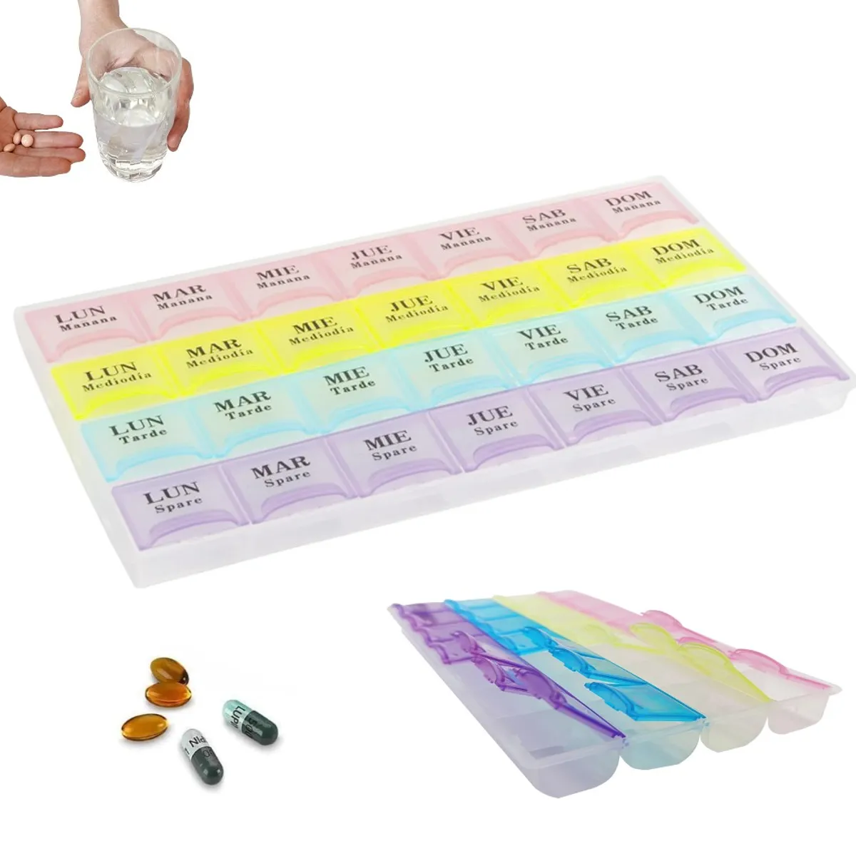 GENERICO - Pastillero Semanal Organizador de Pastillas