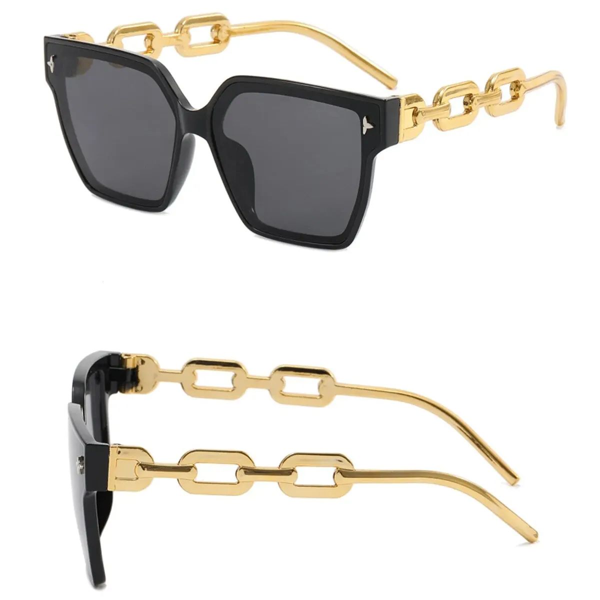 GENERICO - Lentes de Sol Negro Rectangulares Vintage UV Mujer Genieka