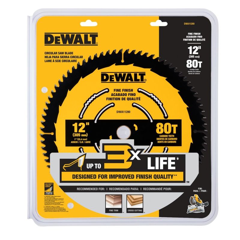 DEWALT - Disco de Sierra 12 80D para Madera Dewalt DWA11280