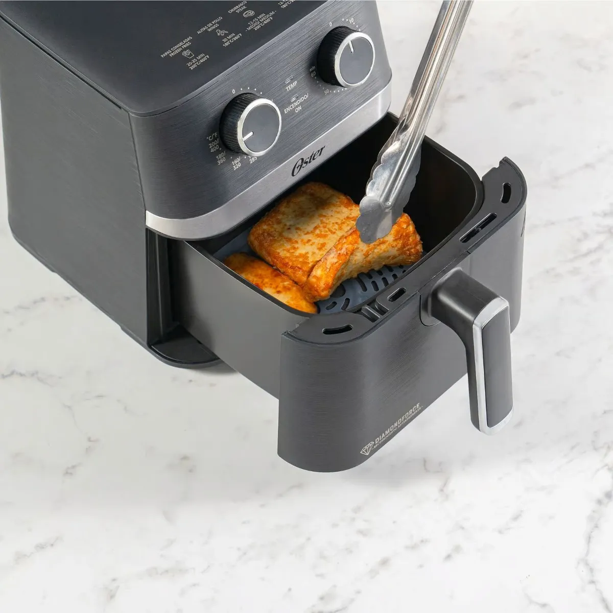 OSTER - Freidora de aire manual Oster 4L con revestimiento DiamondForce