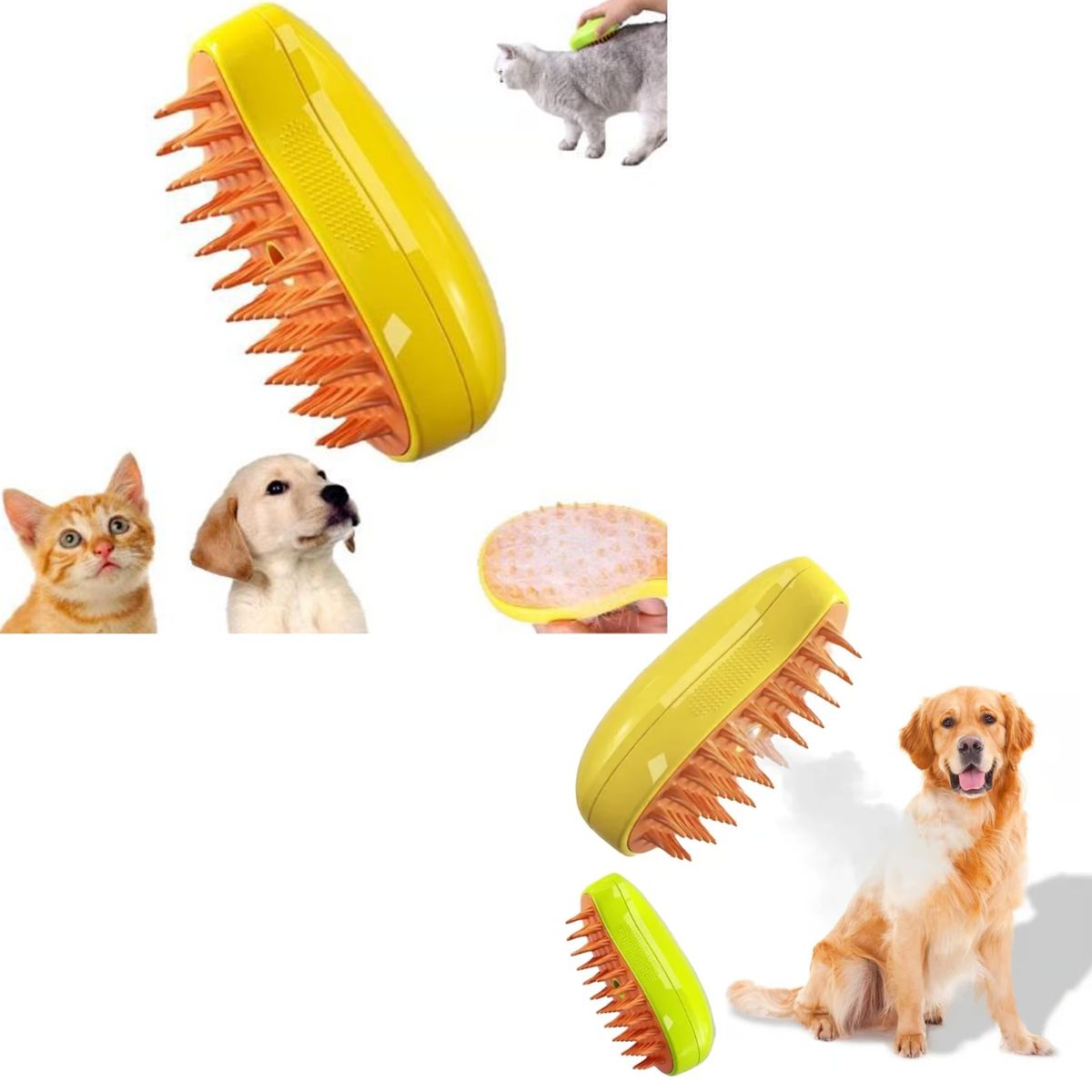 GENERICO - Cepillo Peine a Vapor para Mascotas Recargable