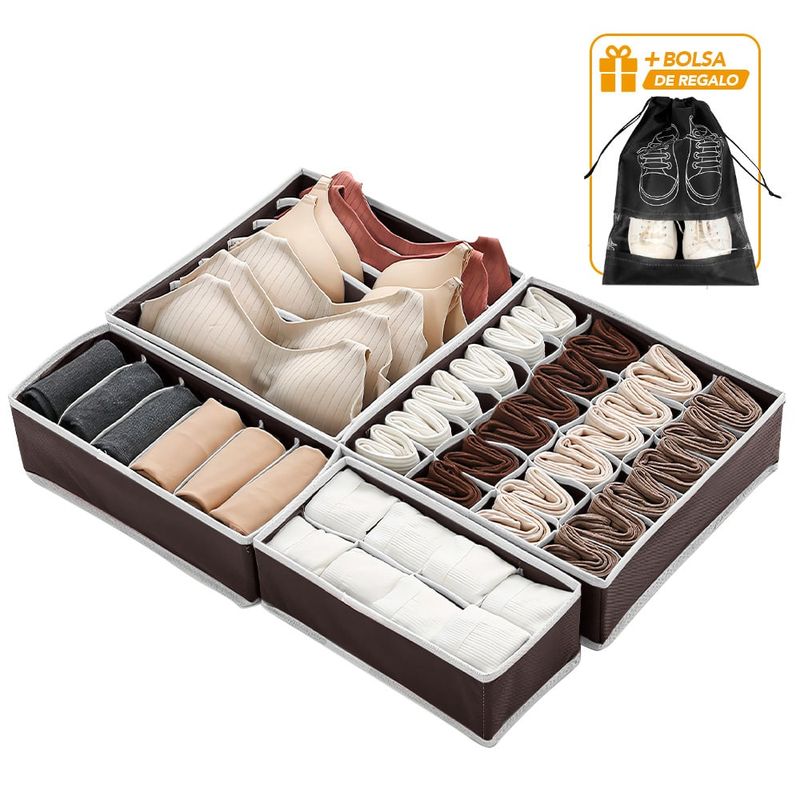 KELLER - Juego de 4 Organizadores para Cajón MR K60 Y Bolsa BZ3 de Regalo