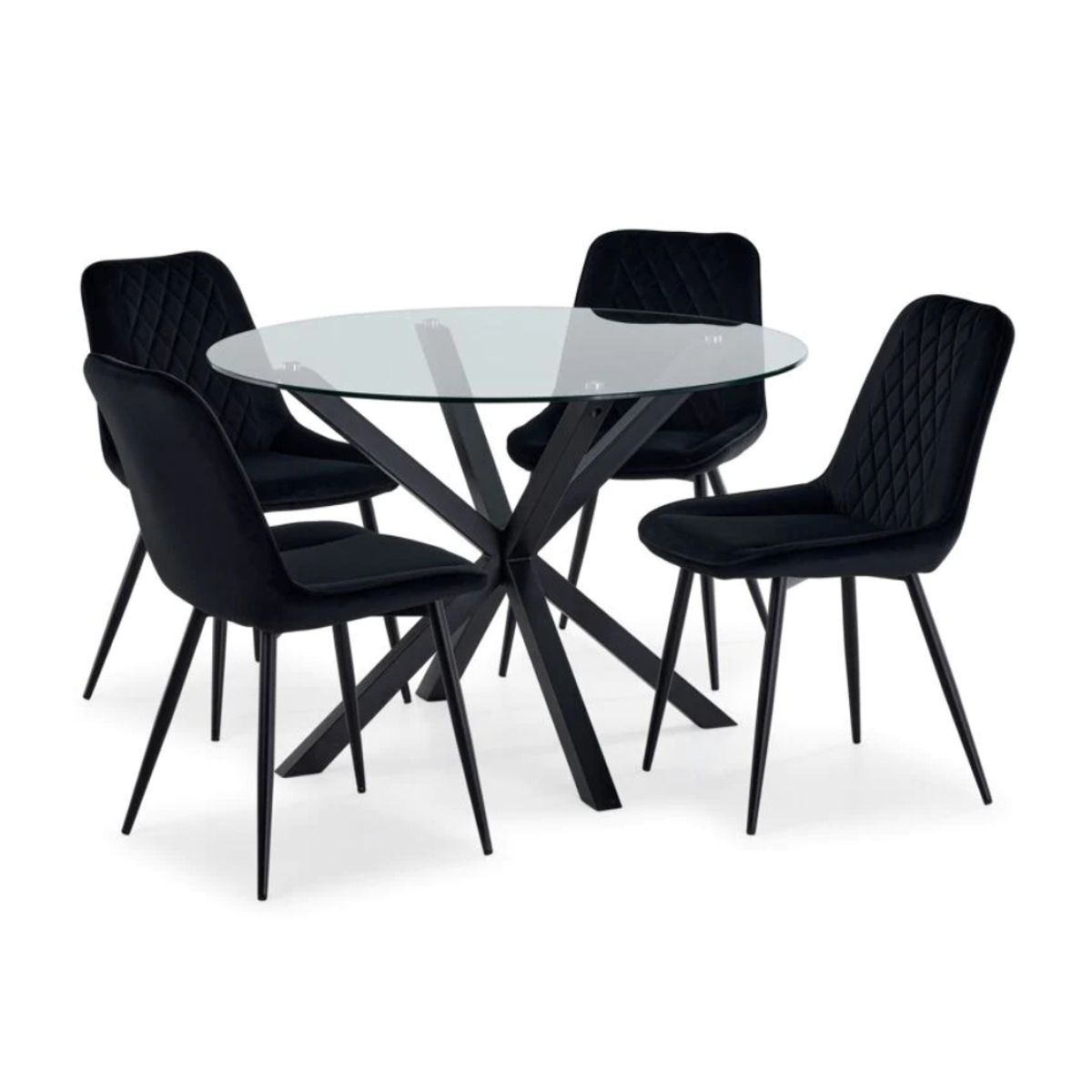 CENTRAL DECCO - COMEDOR  4 SILLAS ZURICH NEGRO