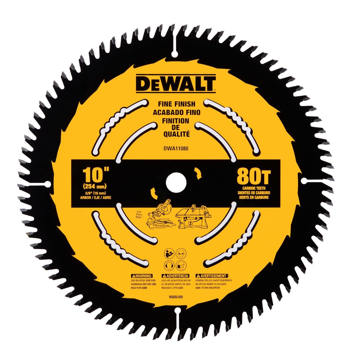 DEWALT - Disco de Sierra 10 80D Dewalt DWA11080