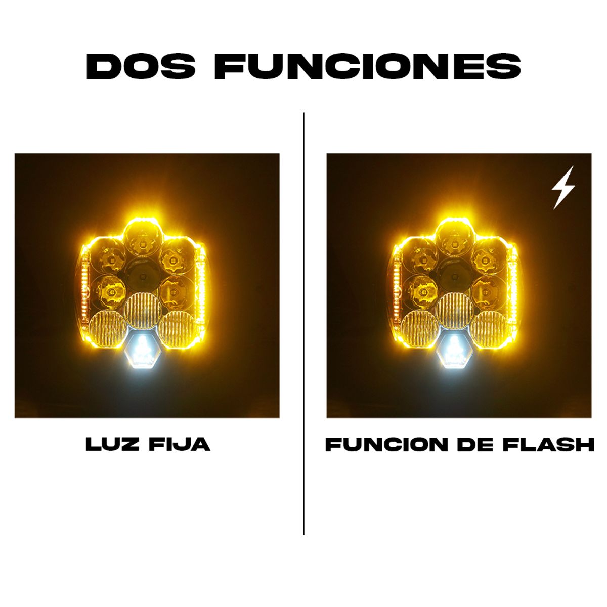 GENERICO - Par Faro Force Iron 9 PuLG 180w Neblinero 12/36v Auto Camion