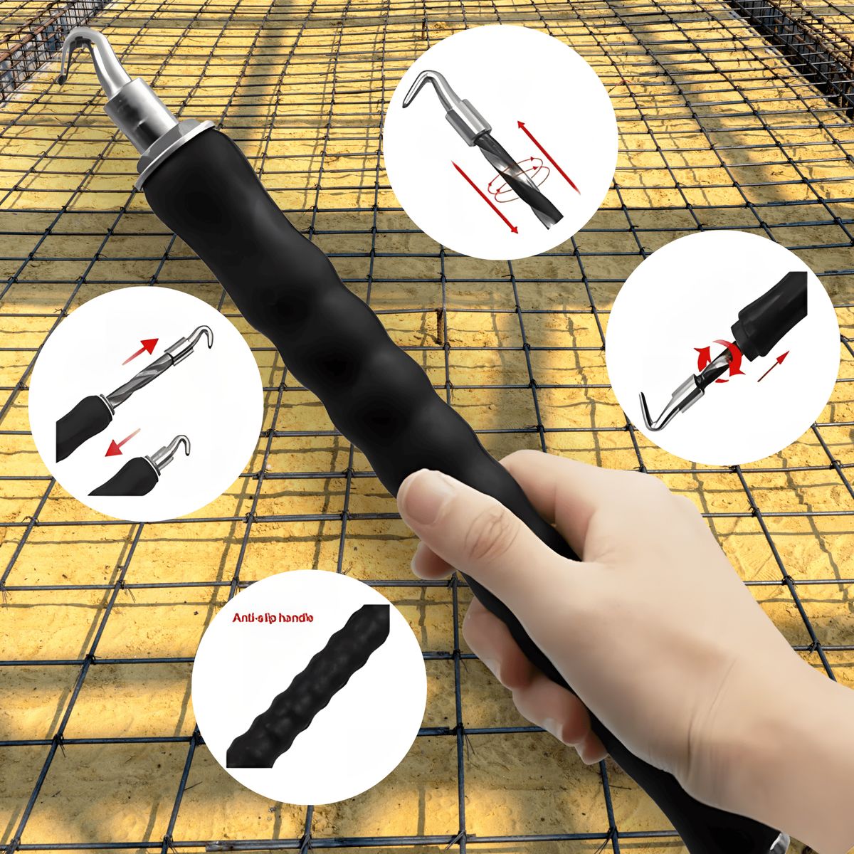 ROSH - Gancho para Atar Alambre  Rapidez y Eficiencia en Cada Unión