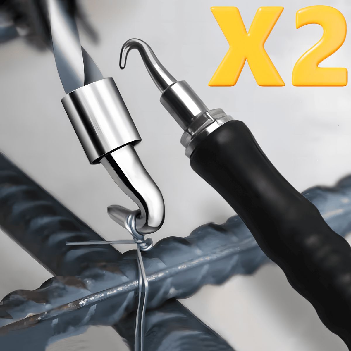 ROSH - Pack x2 Ganchos para Atar Alambre  Rapidez y Precisión Doble