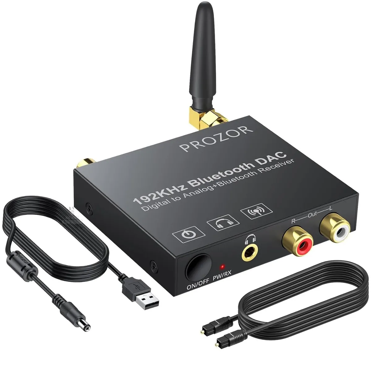AUDIO SOLUTIONS - Dac Receptor Bluetooth PROZOR Audio Digital Analogo 192khz Estéreo