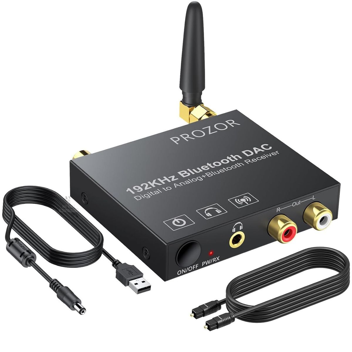 AUDIO SOLUTIONS - Dac Receptor Bluetooth PROZOR Audio Digital Analogo 192khz Estéreo