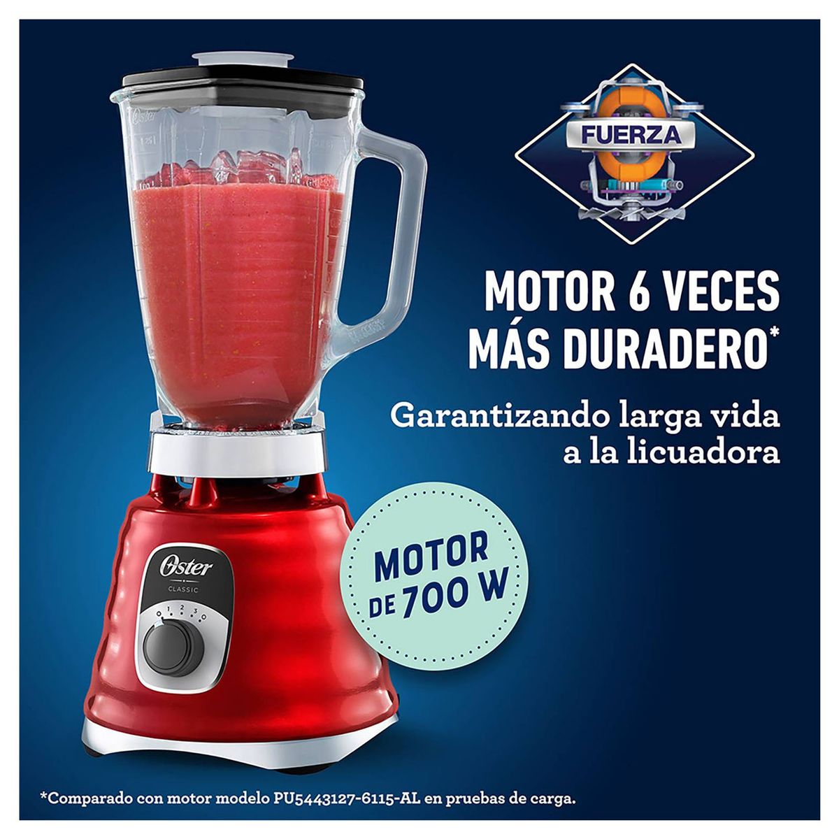 OSTER - Licuadora Oster Clasica 3 VEL BLST4126R - Rojo