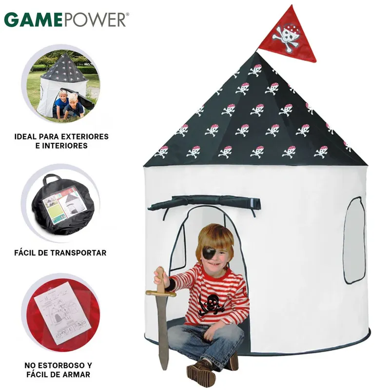 GAME POWER - Carpa Castillo Princesa Armable Rosado