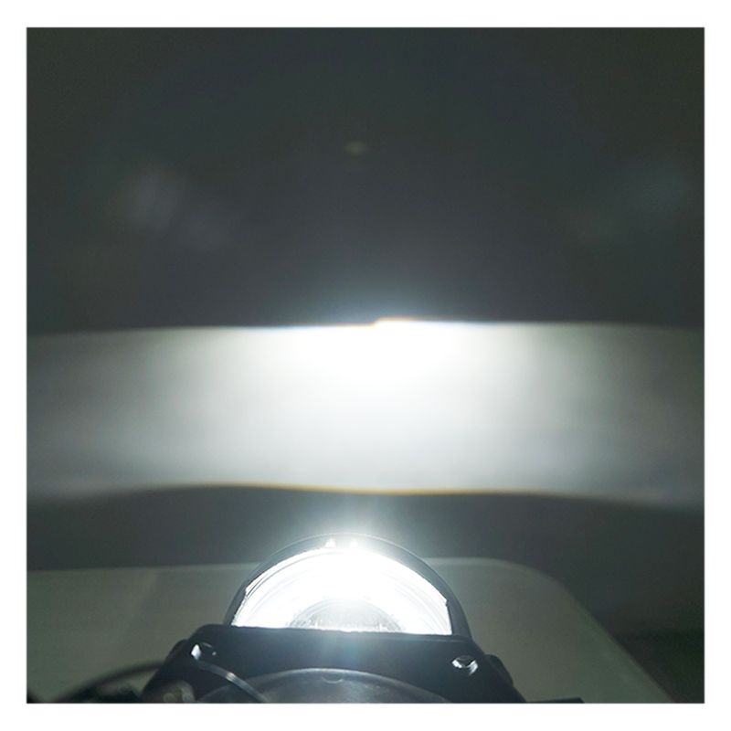 GENERICO - Par Faros Faros Proyectores Con Lupa Bi Led Alta Y Baja 80w