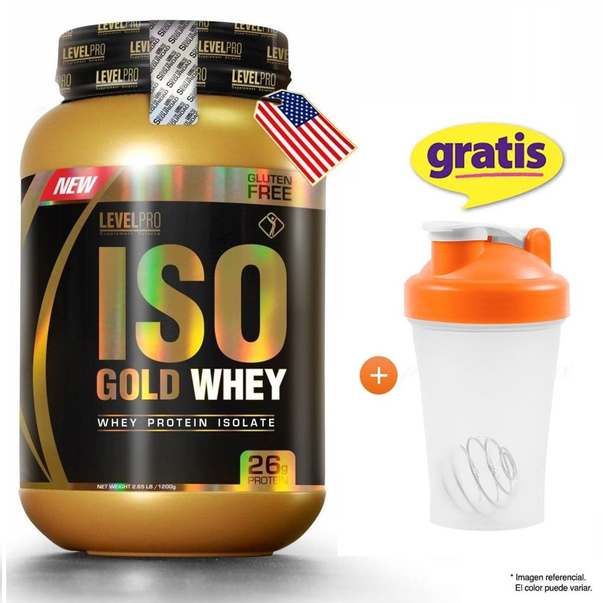 LEVEL PRO - Proteína Level Pro Iso Gold Whey 1.1 kg Chocolate