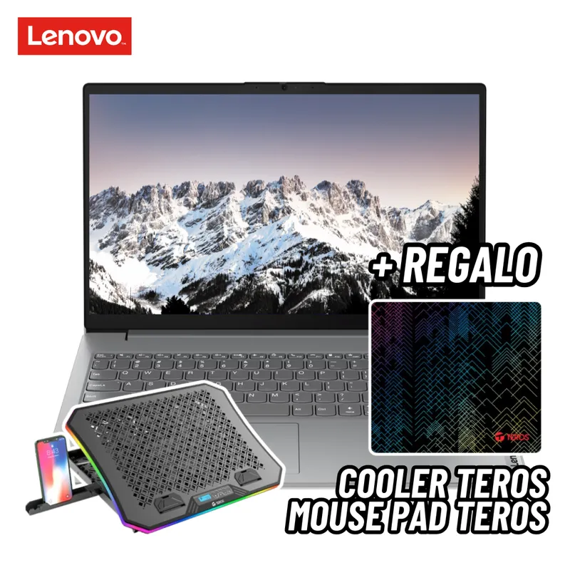 LENOVO - LAPTOP LENOVO V15 G4 AMN 15.6 FHD AMD RYZEN 5 7520U 8GB RAM 256GB SSD + COOLER TEROS + MOUSE PAD
