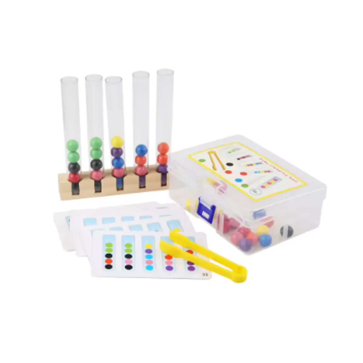 GENERICO - Kit didáctico con tubo de ensayos y cuentas