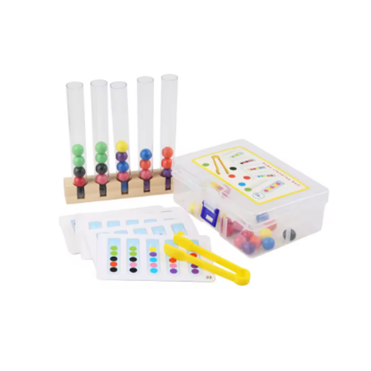 GENERICO - Kit didáctico con tubo de ensayos y cuentas