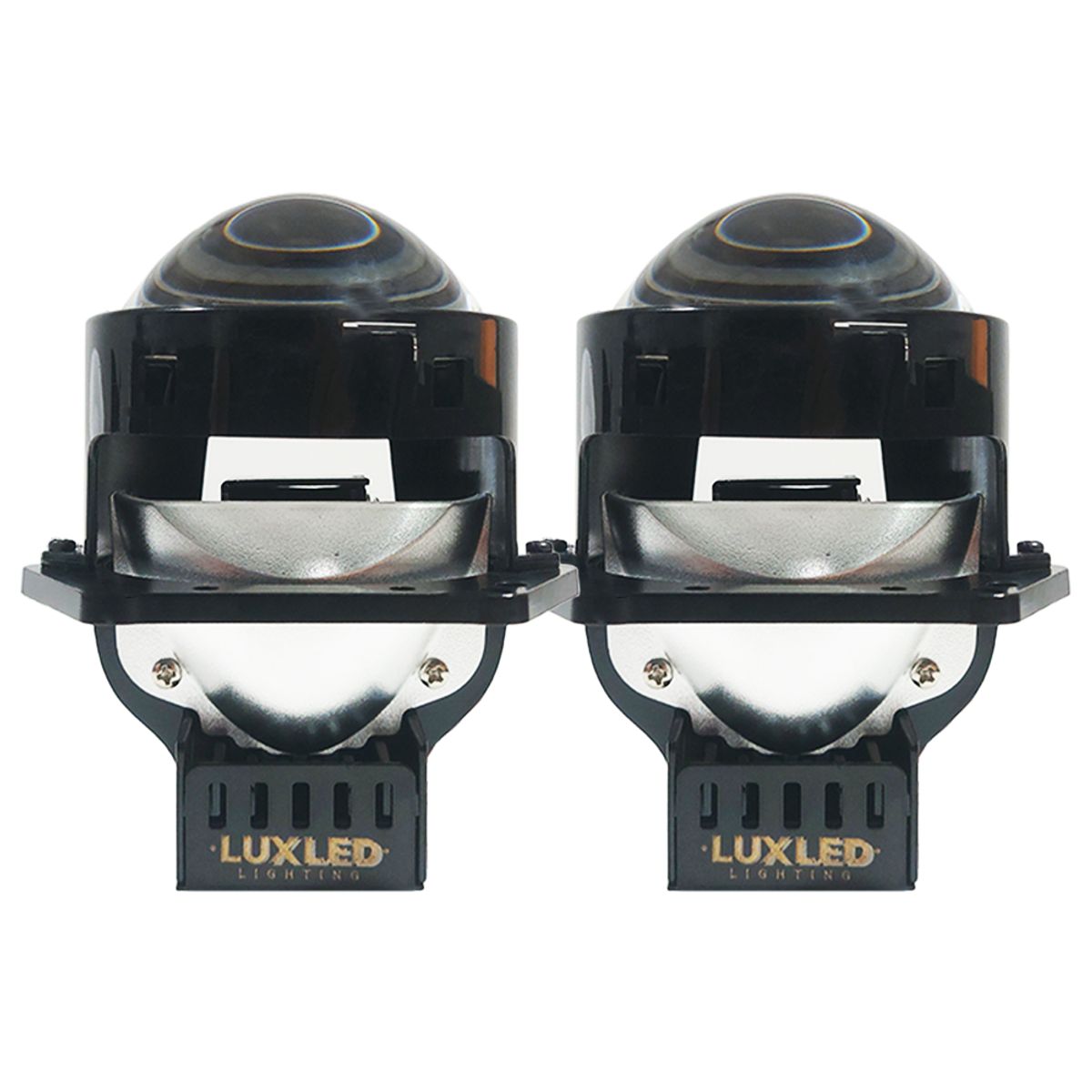 GENERICO - Par Faros Focos Proyectores Lupa Bi Led Alta Y Baja 100w