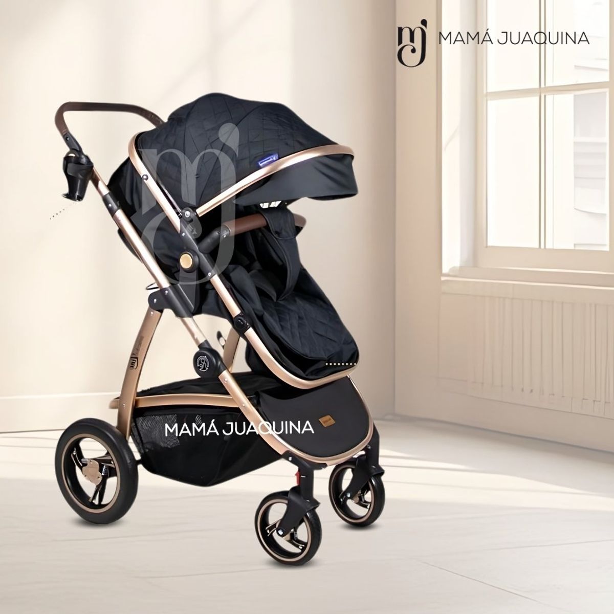 BABY - Coche Moisés Travel System «SPEED PRINCE» Porta bebé Black