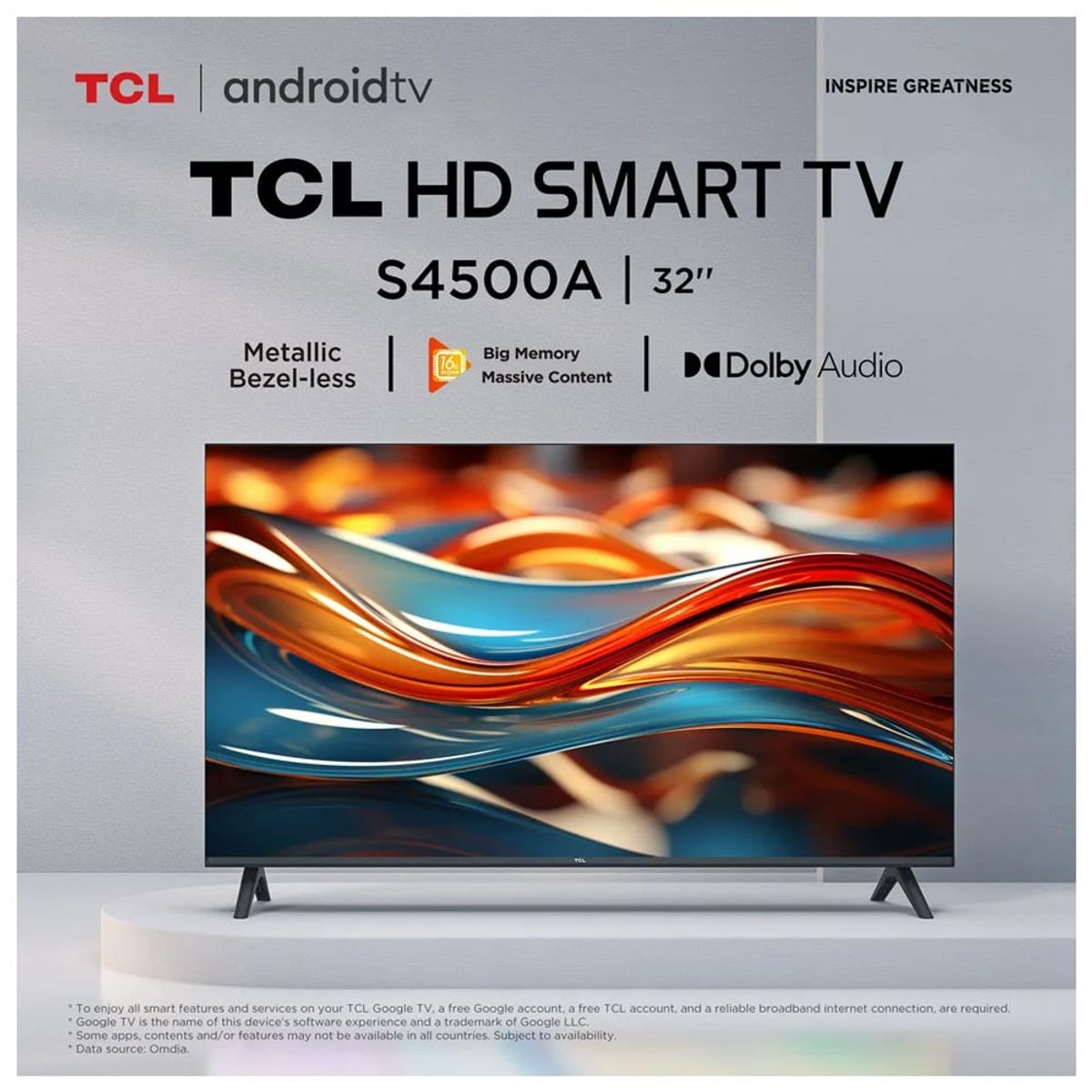 TCL - Televisor TCL 32 Pulg. LED Smart Android Tv HD 32S4500A