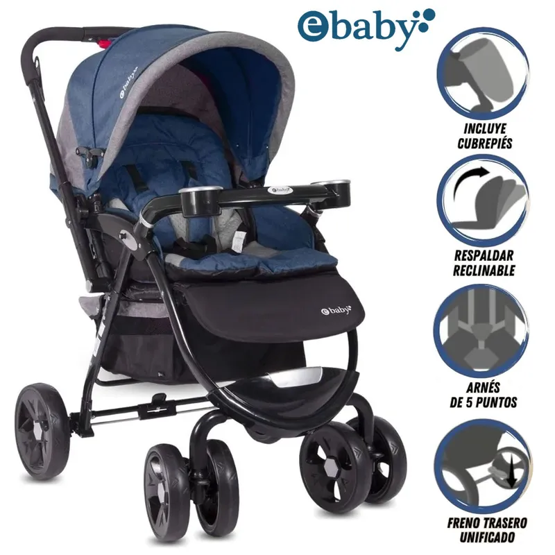 EBABY - Coche Cuna De Lujo «AMBANI» Edición Limitada Blue