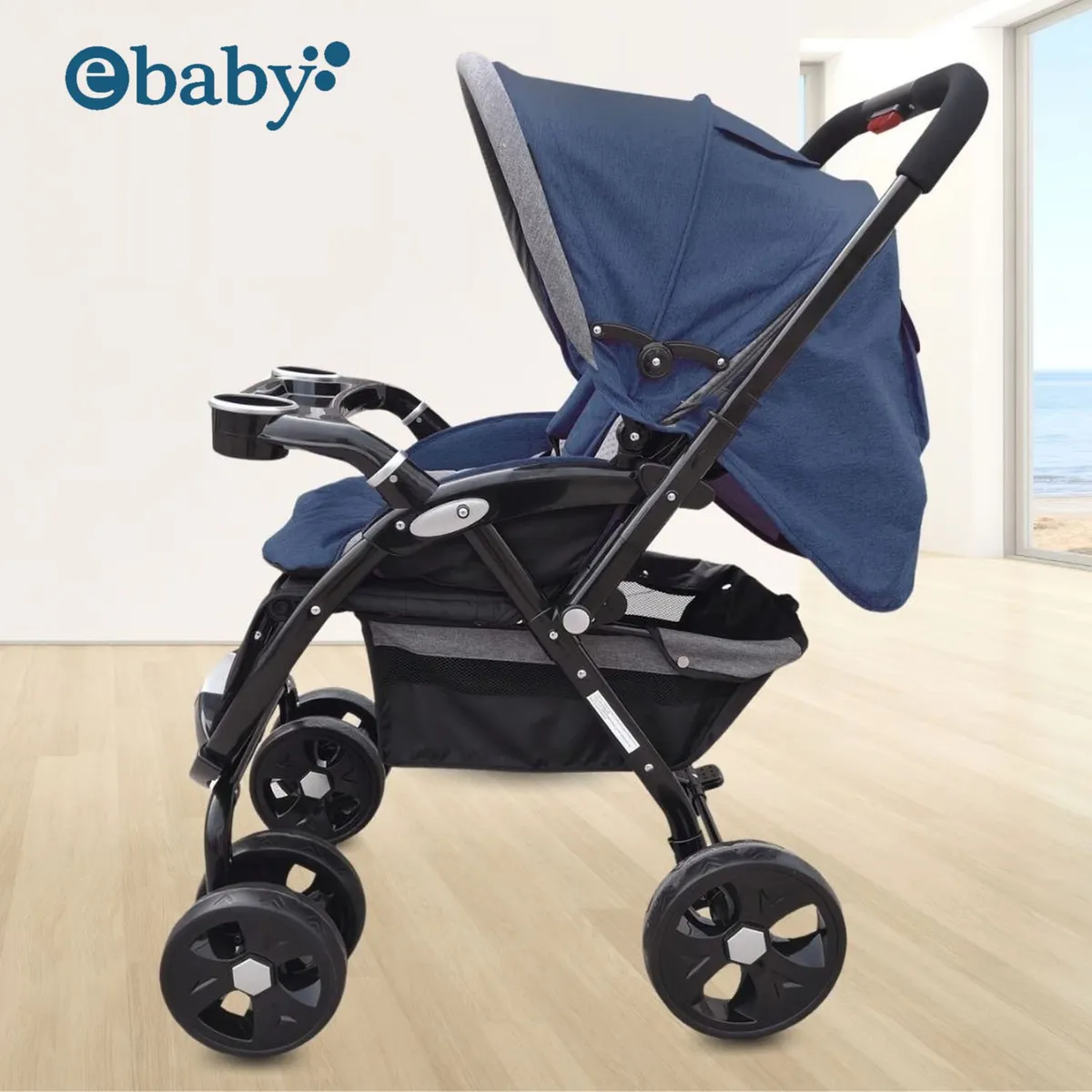 EBABY - Coche Cuna De Lujo «AMBANI» Edición Limitada Blue