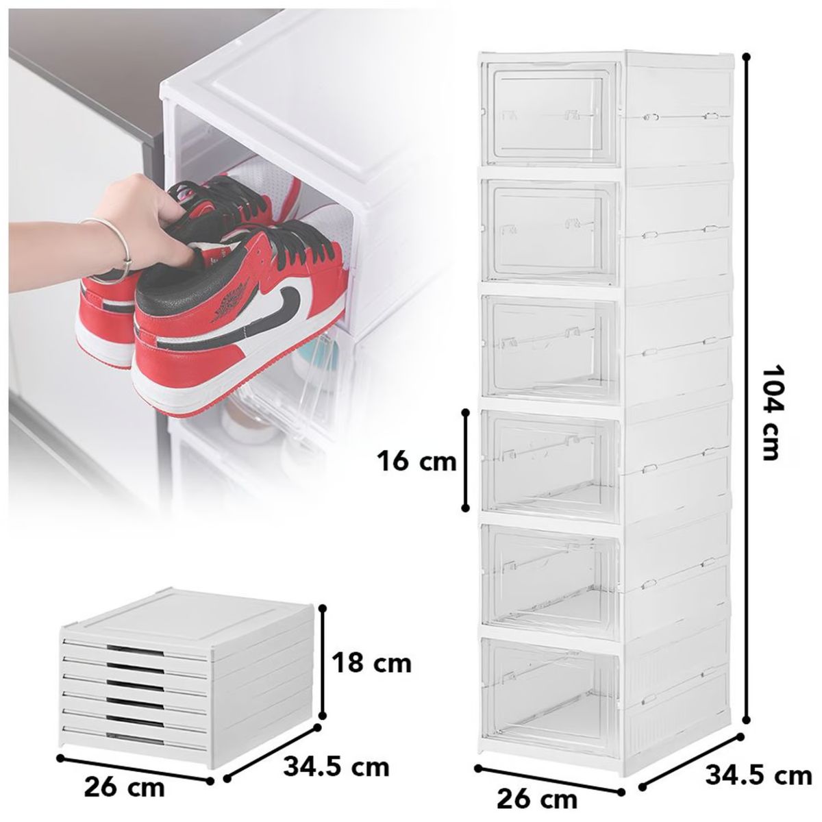 GENERICO - Zapatera Plegable 6 Niveles