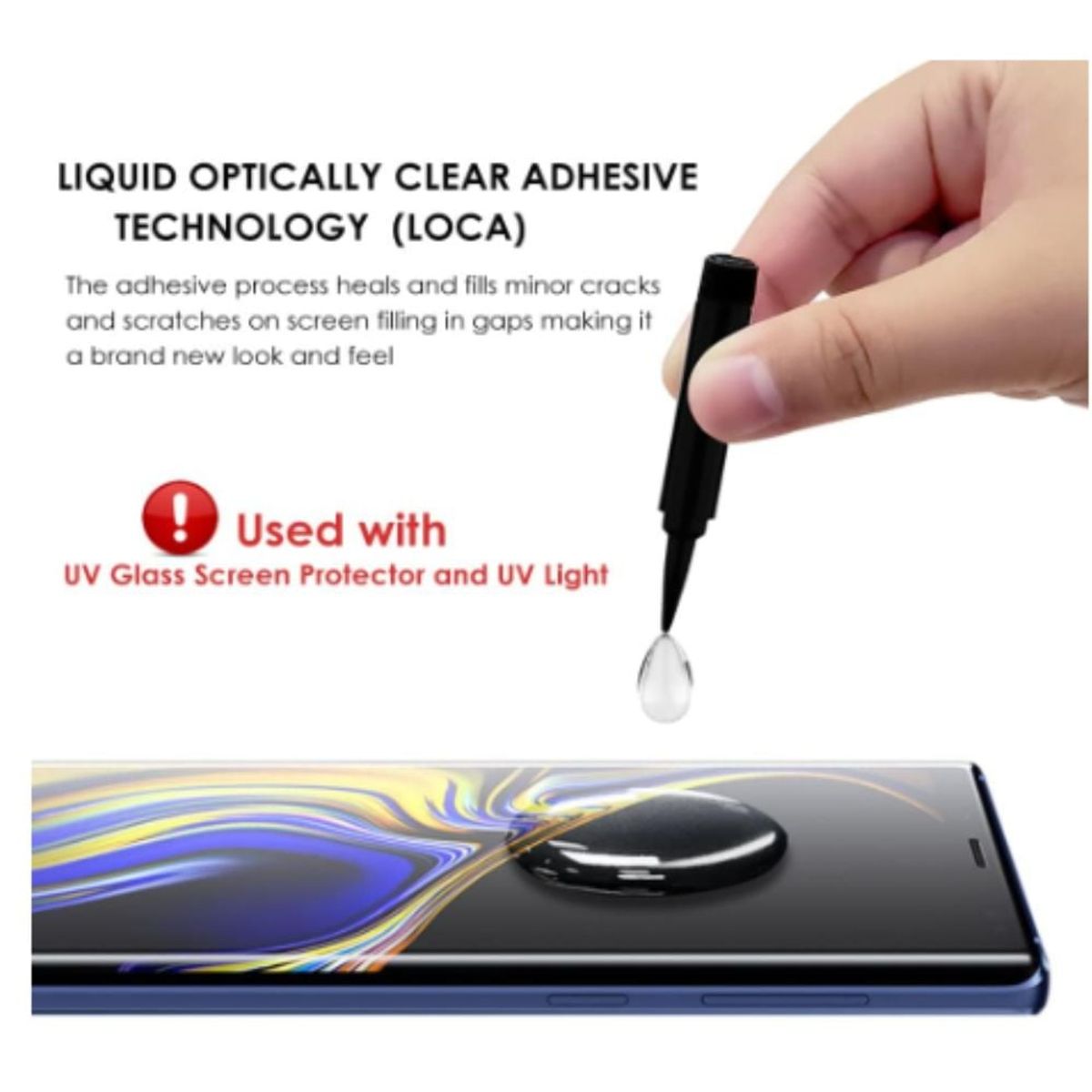 GENERICO - Mica Vidrio Curvo UV para Samsung S22