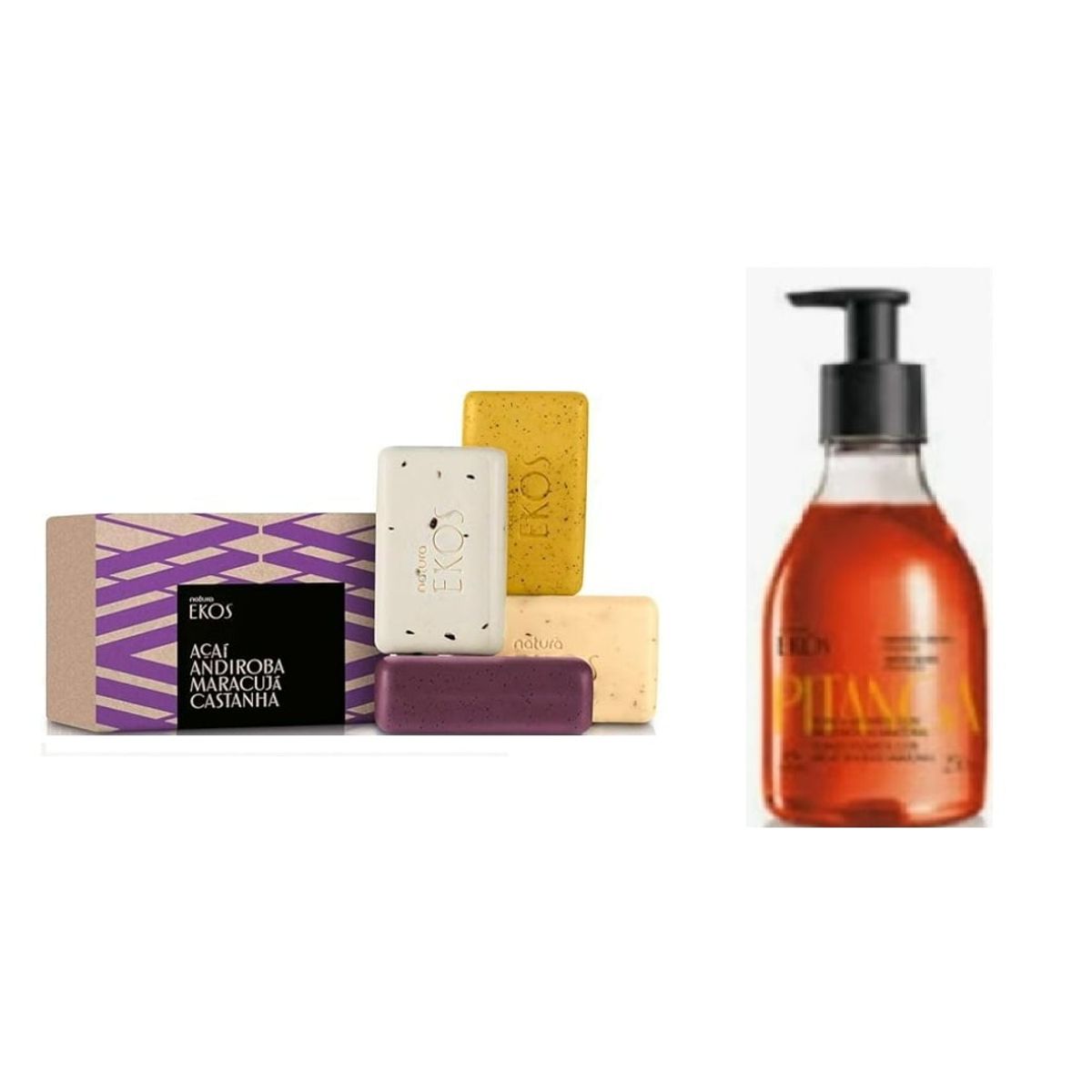 NATURA - 1 caja Jabones en barra y jabón liquido de manos EKOS Natura