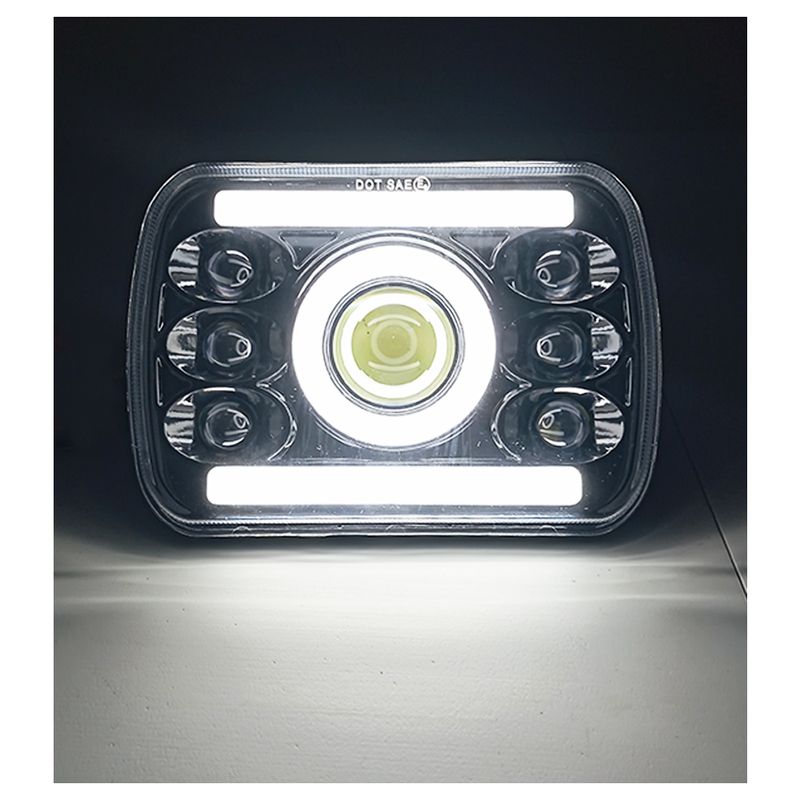 GENERICO - Faro Led Neblinero Rectangular Dual 7'' 31 W Auto Moto Jeep