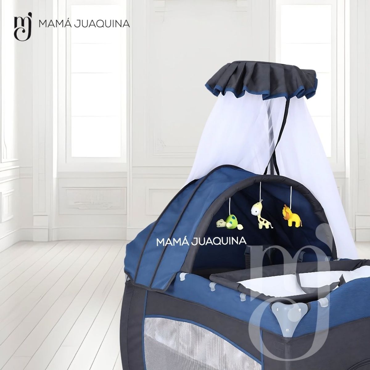 BABY - Cuna Corral «VIENA STOKKER» 2 en 1 Blue