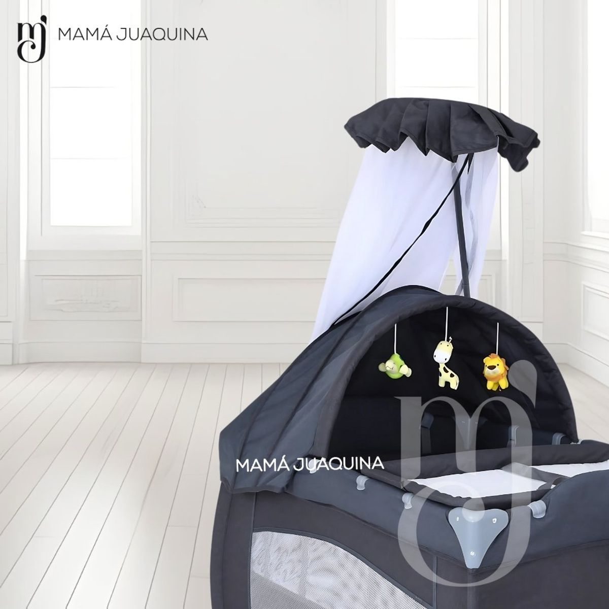 BABY - Cuna Corral «VIENA STOKKER» 2 en 1 Gray