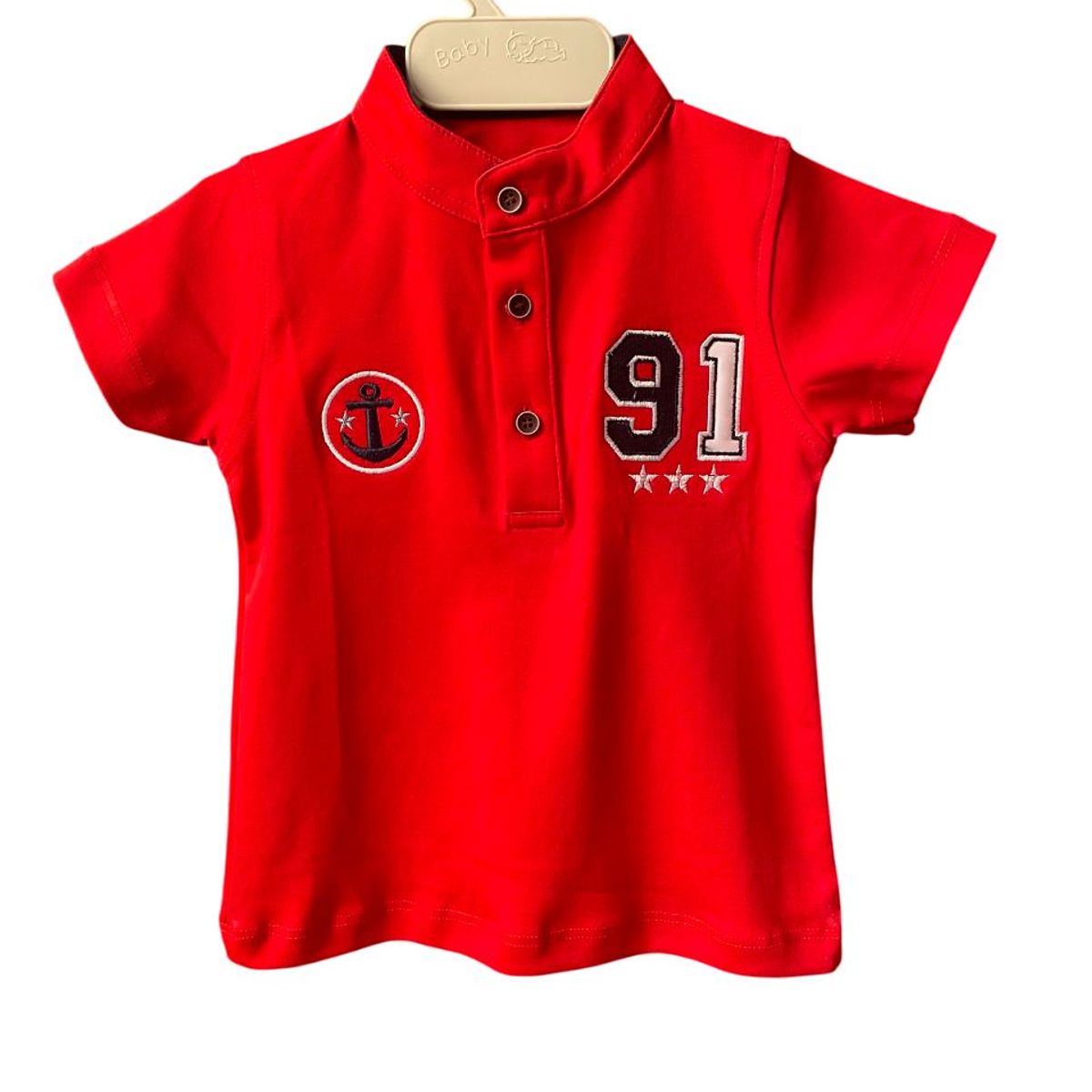 GENERICO - Polo Para Niños Cuello Neru Modelo Anclita