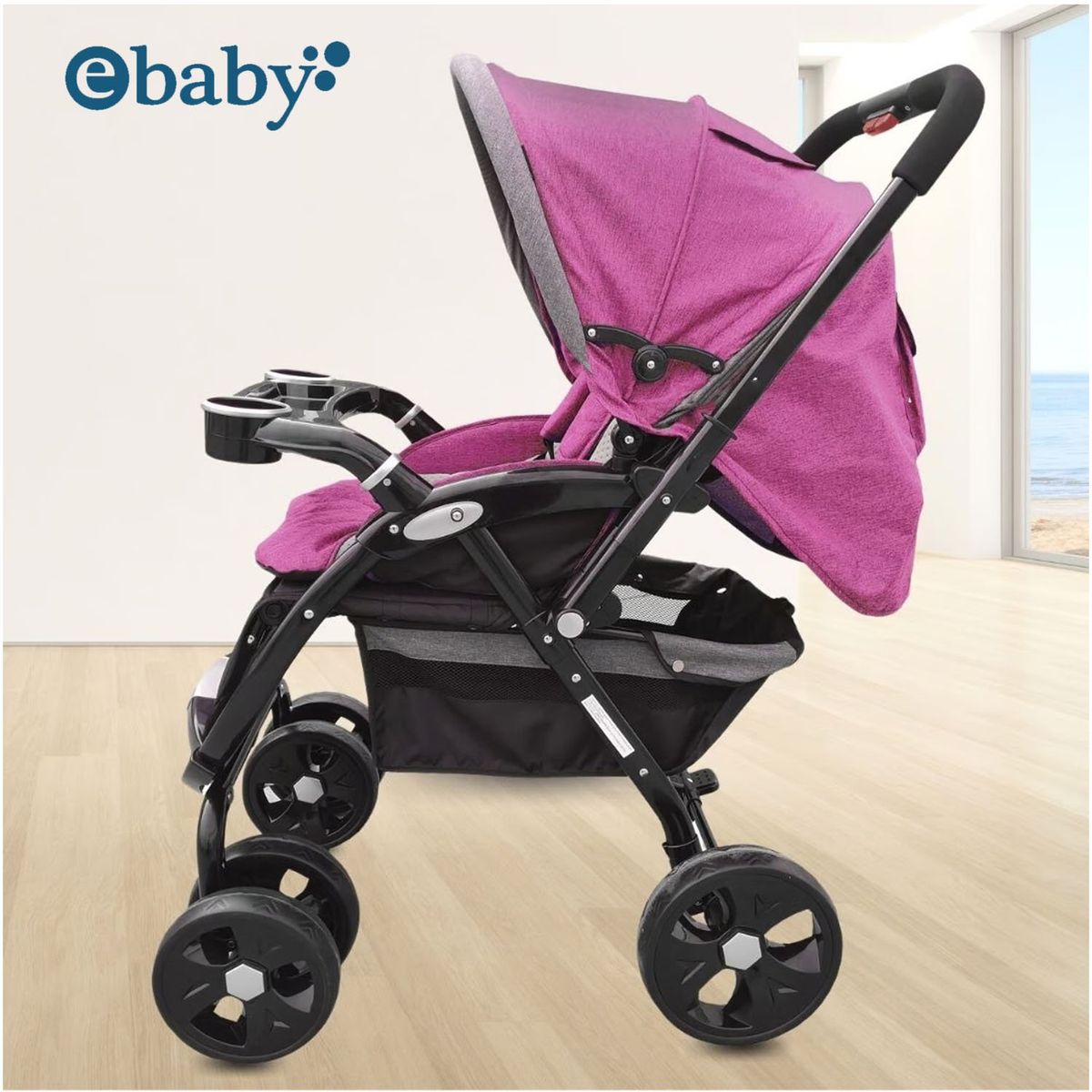EBABY - Coche Cuna De Lujo «AMBANI» Edición Limitada Pink