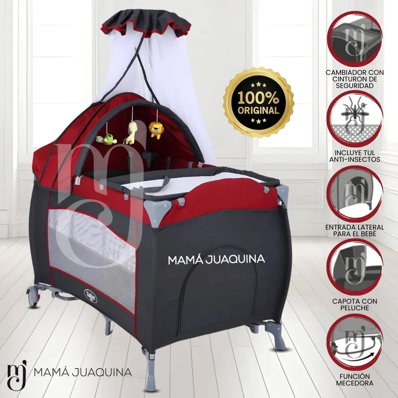 BABY - Cuna Corral «VIENA STOKKER» 2 en 1 Red