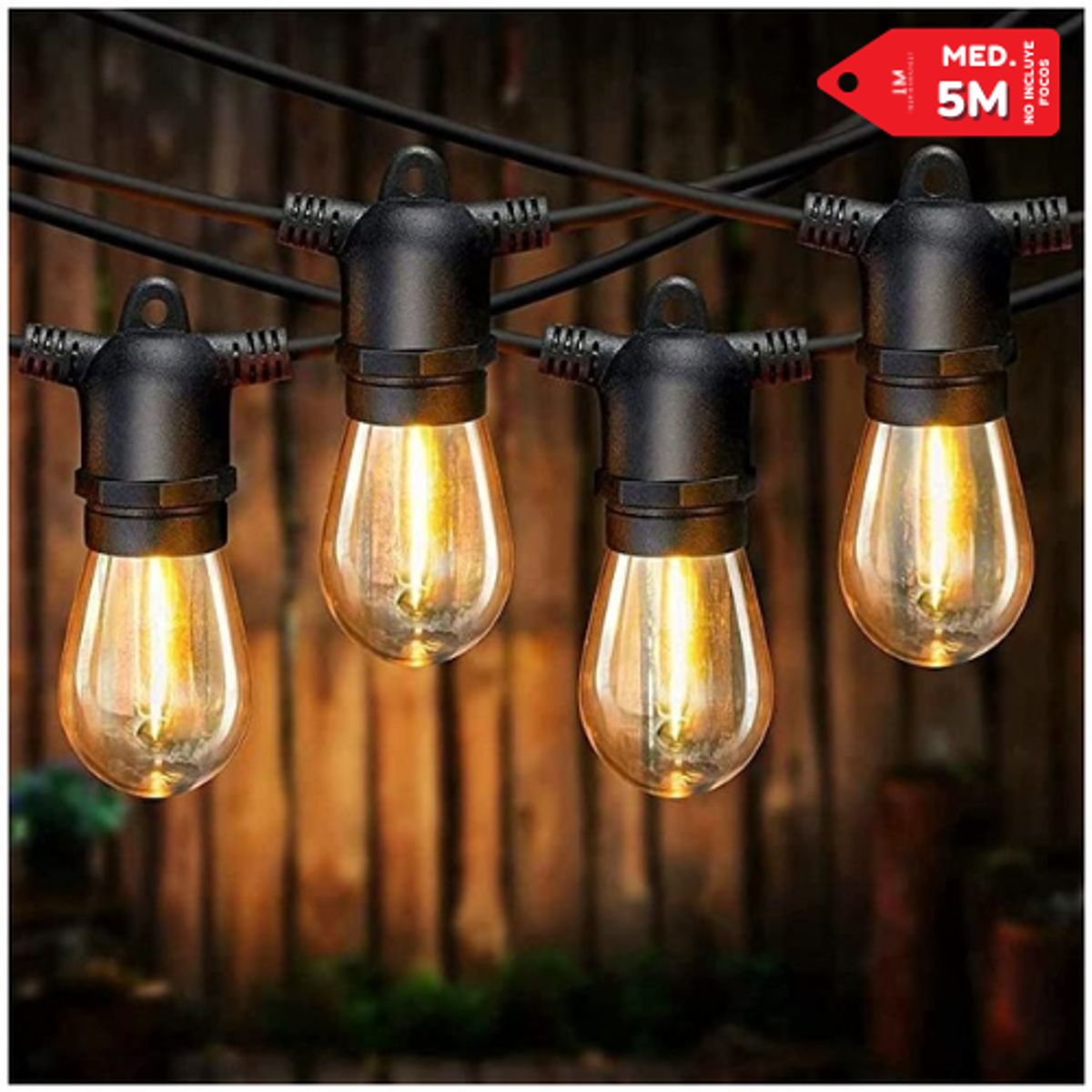 INSPIRA MARKET - Guirnalda colgante para luces cadena exterior interior decoración 5m