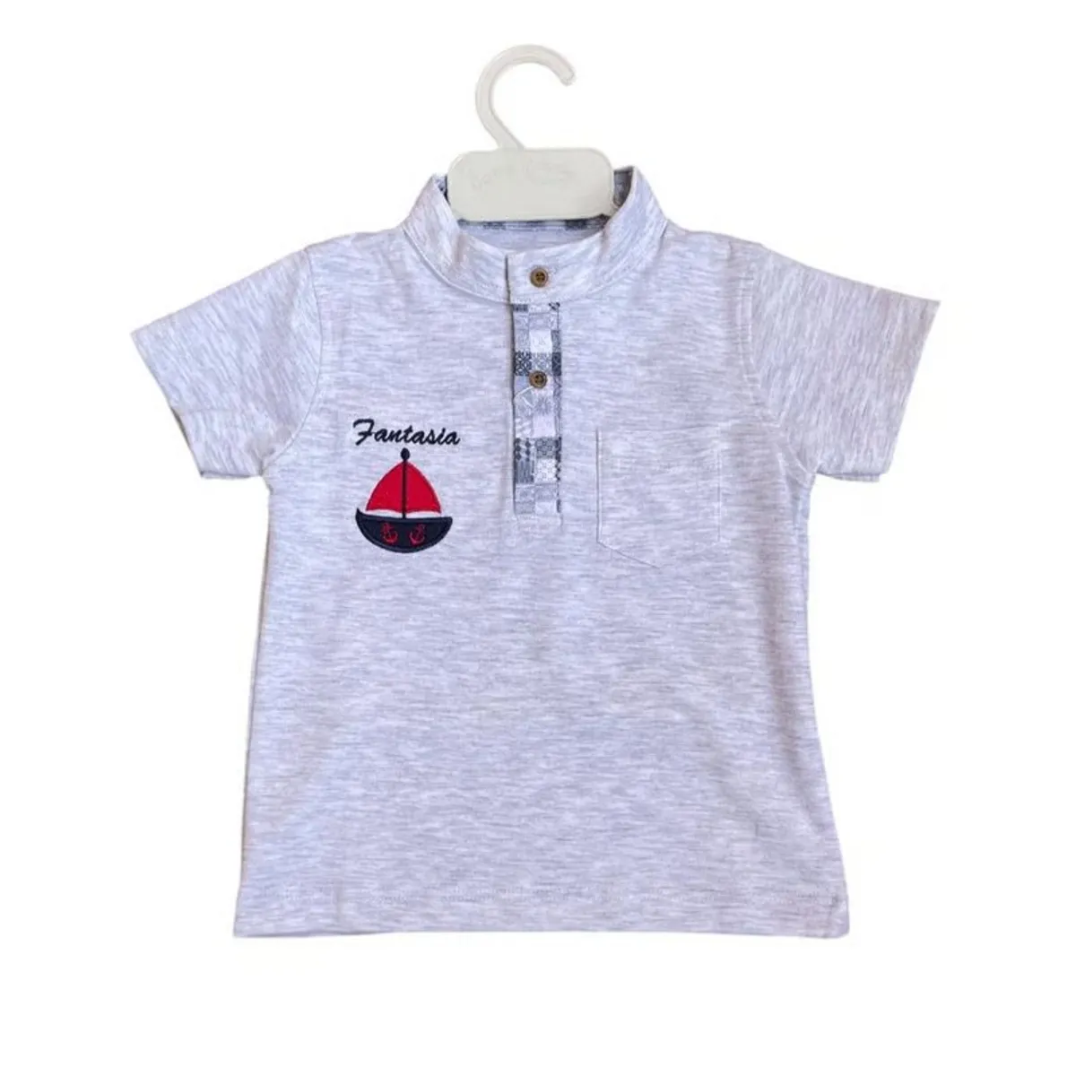 GENERICO - Polo Para Niños Cuello Neru Modelo Velero