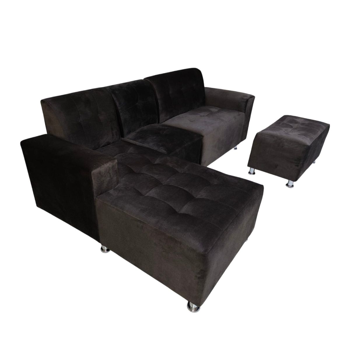 GENERICO - Mueble seccional L-CAMA CHOCOLATE 5 COJINES