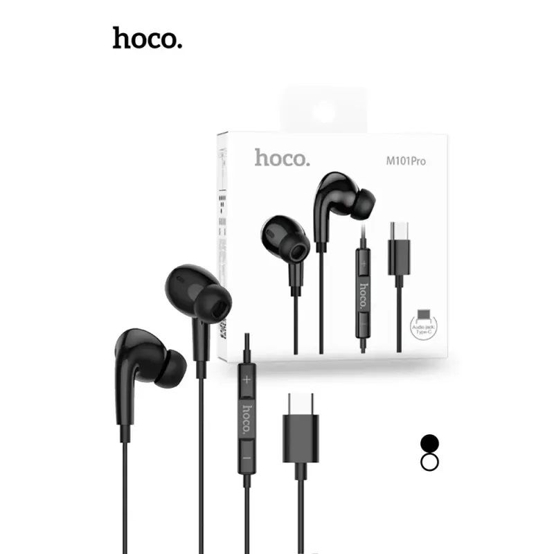 HOCO - Audifono  con cable Tipo C HOCO M101 para iPhone Android