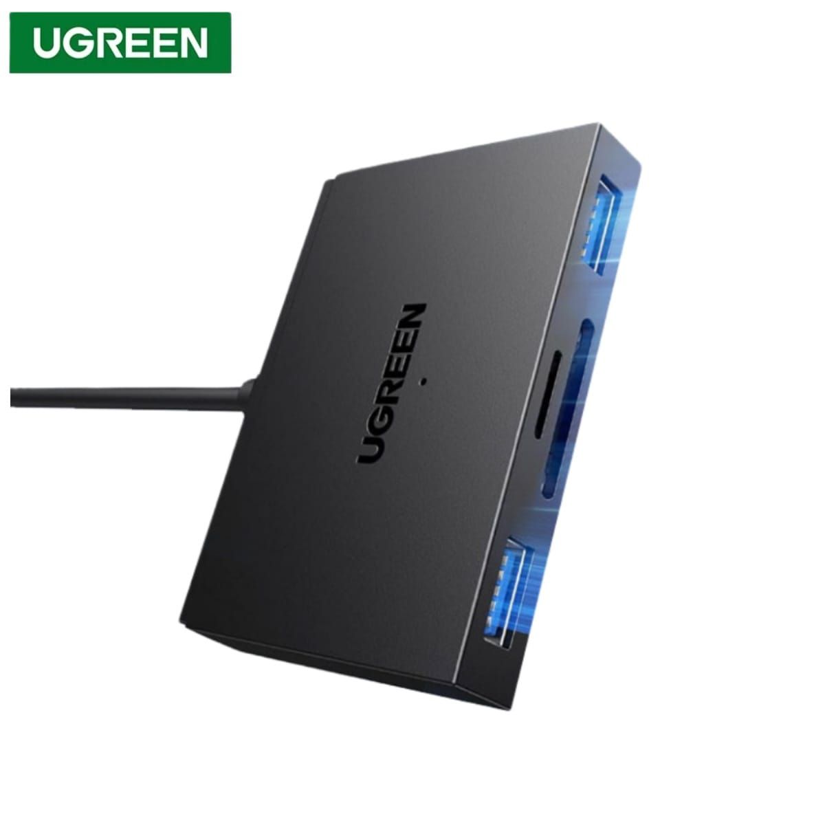UGREEN - HUB USB 3.0 CON LECTOR DE MEMORIA UGREEN CM812