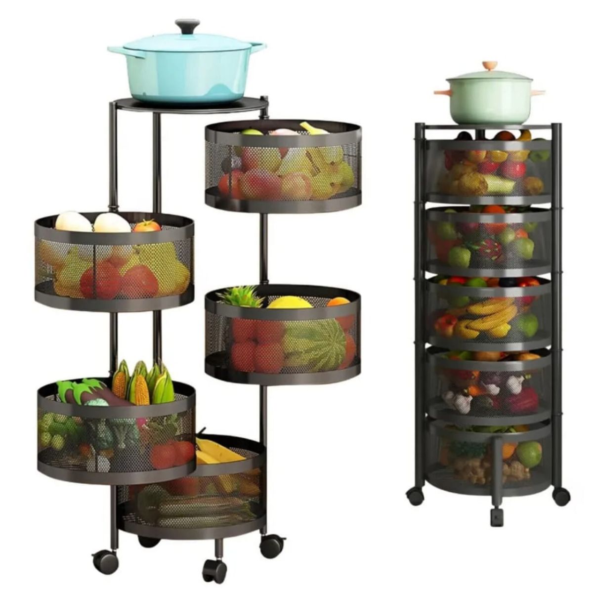 OEM - Organizador Estante De Almacenamiento De Cocina Giratorio 5 Niveles