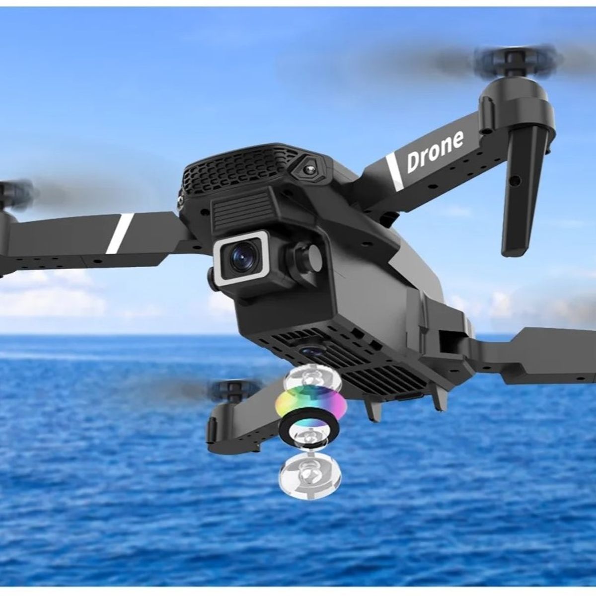 GENERICO - Dron E88 HD Cámara Wifi Control Remoto Plegable Single Giro 360 Camera Genieka