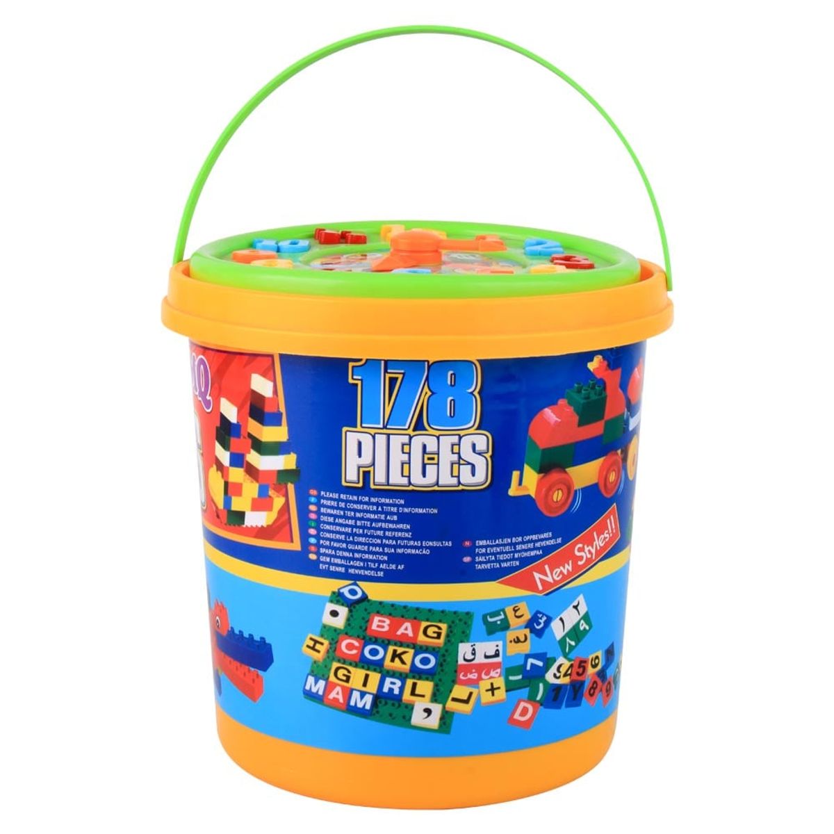 GENERICO - BALDE PLEYGO DE 178 PCS CONSTRUCCION