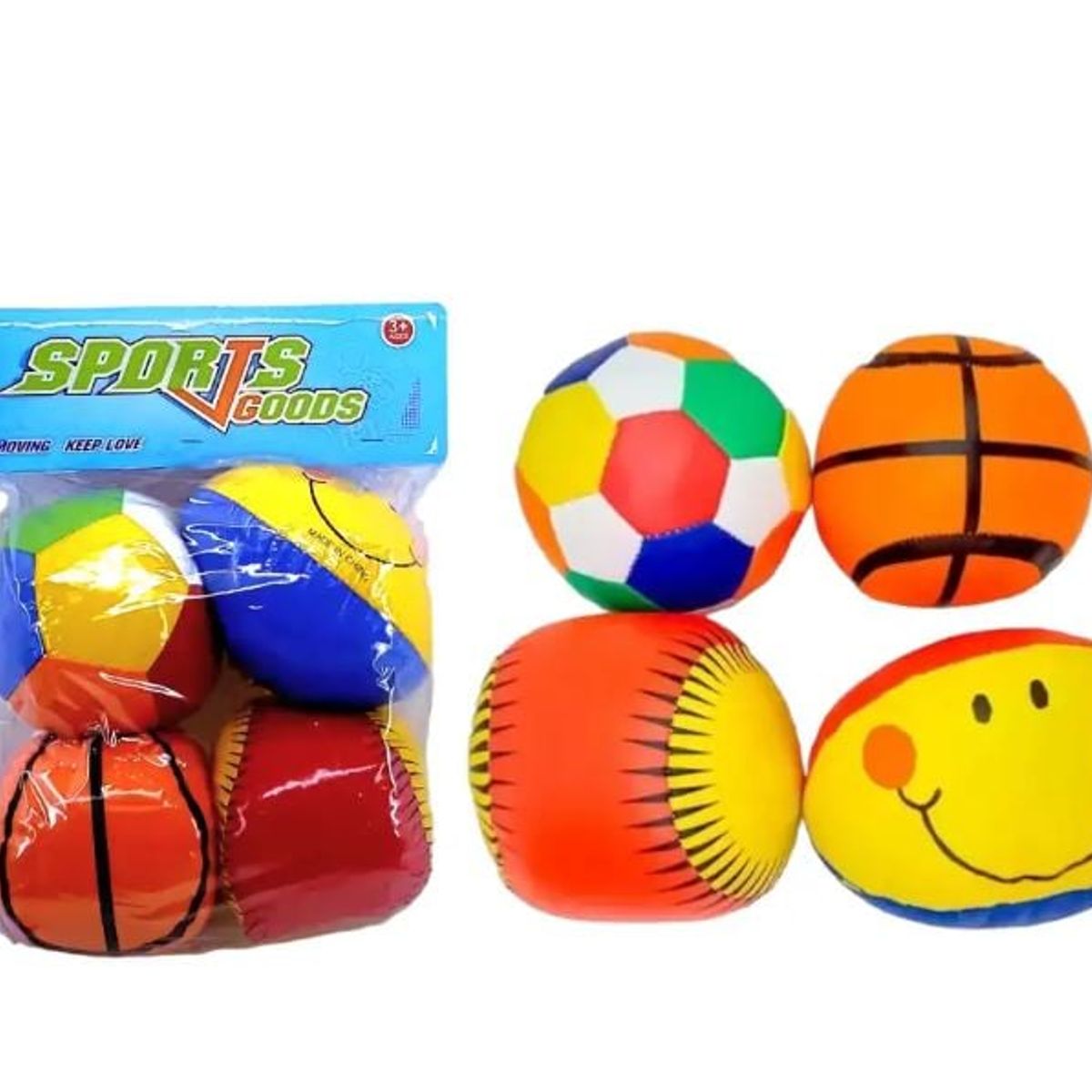 GENERICO - Pack de Pelotas Espuma Para Estimulación Temparana 4 Piezas