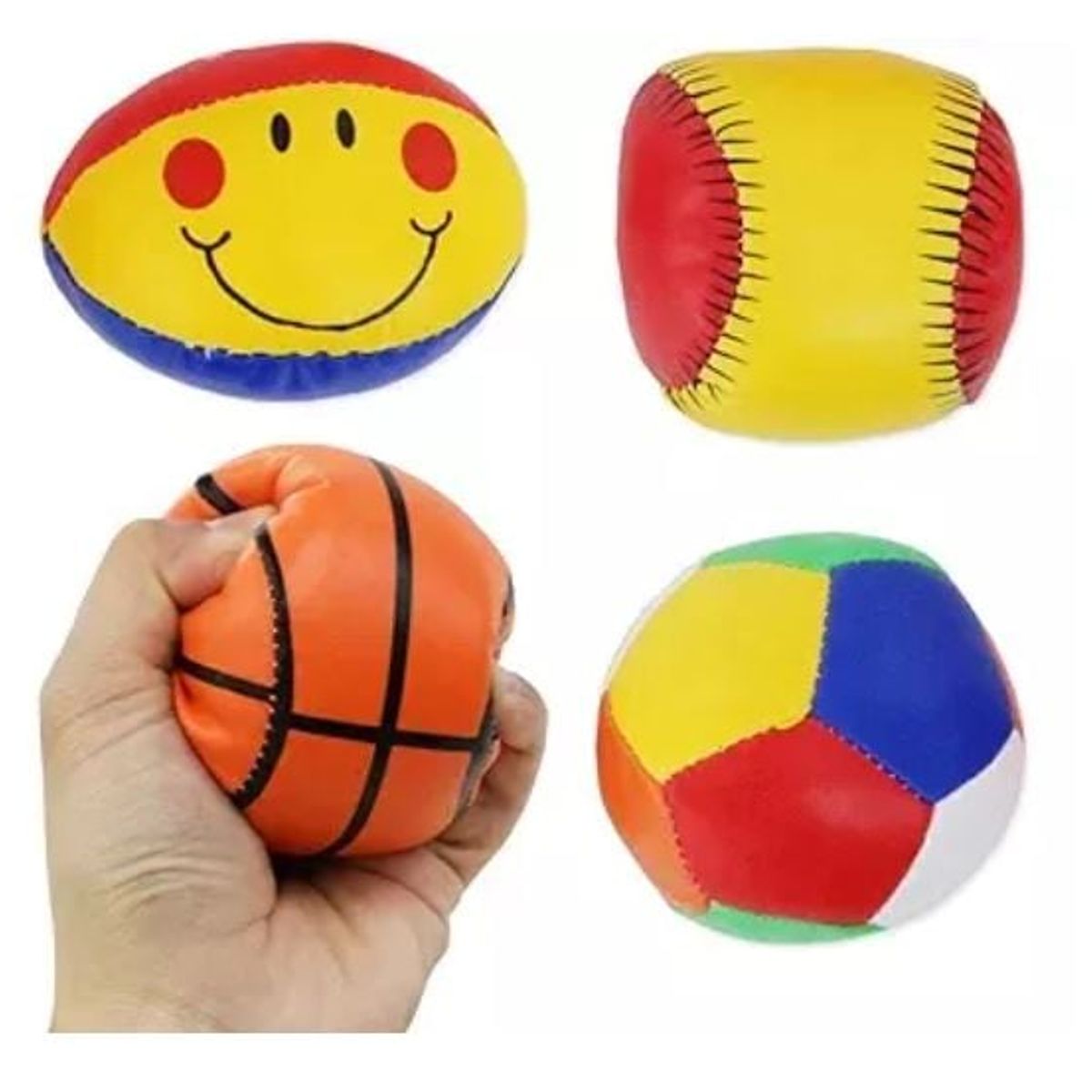 GENERICO - Pack de Pelotas Espuma Para Estimulación Temparana 4 Piezas