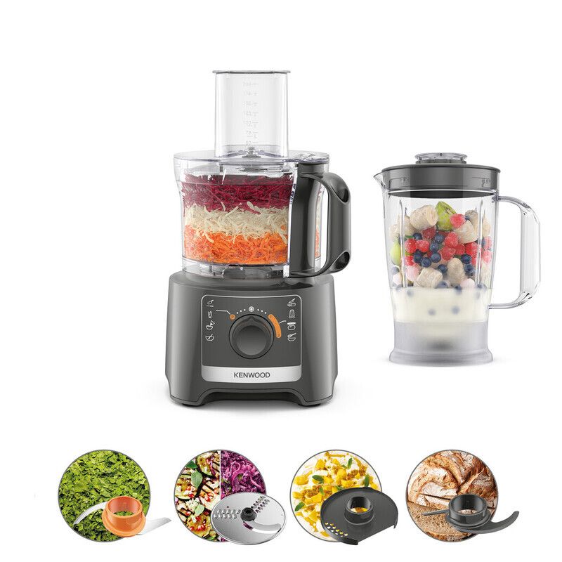 KENWOOD - Procesador de alimentos y licuadora Kenwood MultiPro Compact FDP31170GY Gris