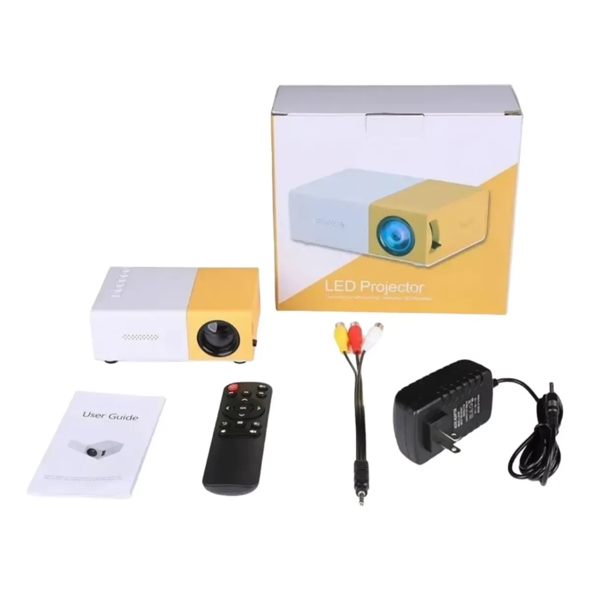 GENERICO - Proyector portatil multimedia led 1080p con control remoto