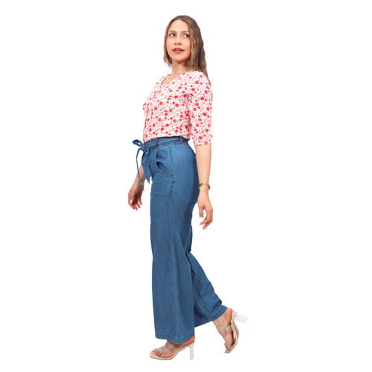 BOABLANCA - Pantalón jeans para dama 100% algodón denim peruano